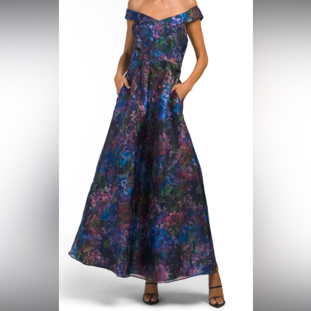 Julia Jordan Jewel Toned Floral Dress- Sz 14